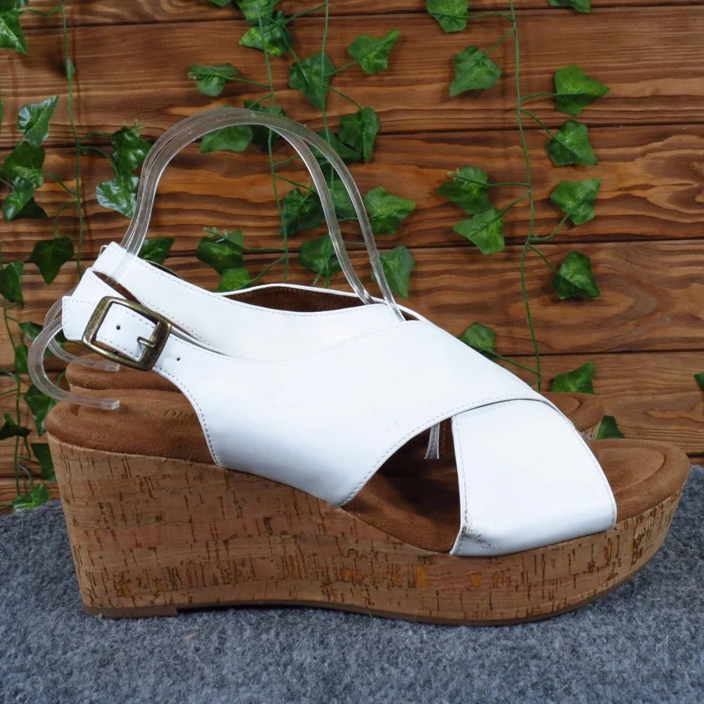 Dream Pairs SDPW2411W Womens‎ Wedge Sandals Size 9 Summer Dressy White Cork